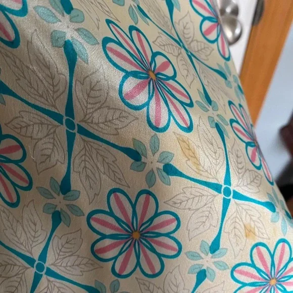 Silk vintage floral dress - Picture 4 of 4